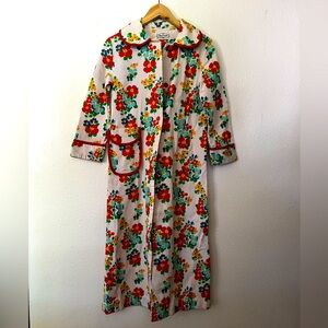 Raymodes NY Vintage cotton housecoat in a fabulous floral print S